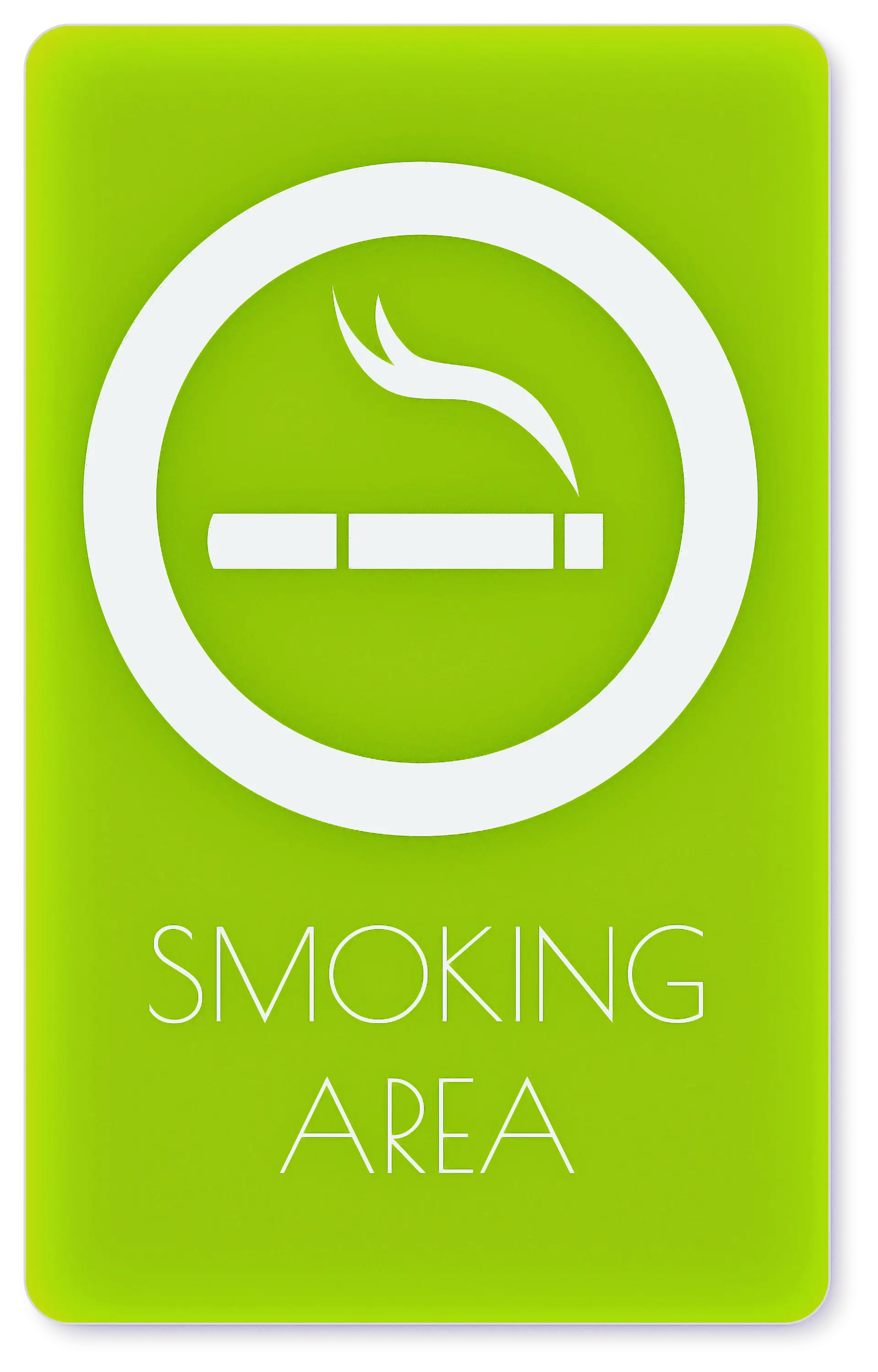 Green Smoking Area Sign