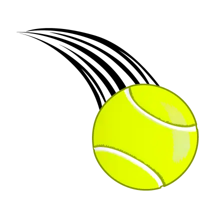 Yellow Tennis Ball in Motion Illustration