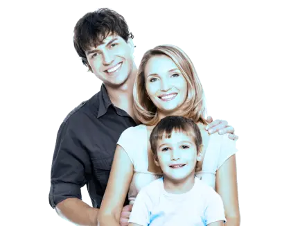 Happy Family Portrait with Smiling Faces