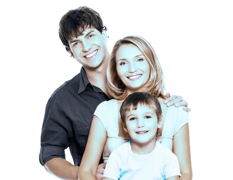 Happy Family Portrait with Smiling Faces