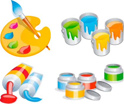 Colorful Paint Supplies for Artistic Creations
