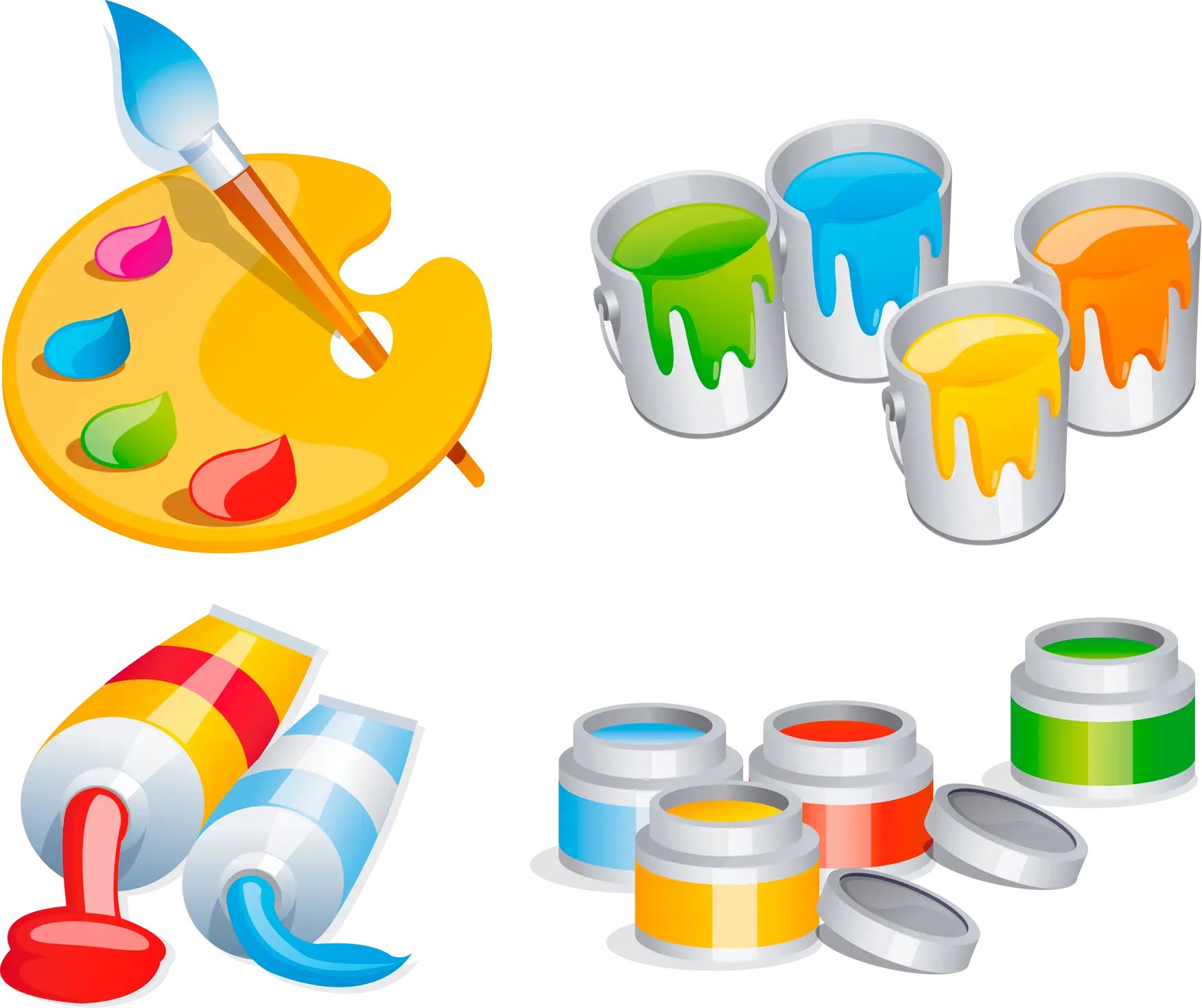 Colorful Paint Supplies for Artistic Creations