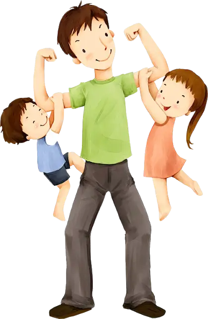 Father Playing with His Children