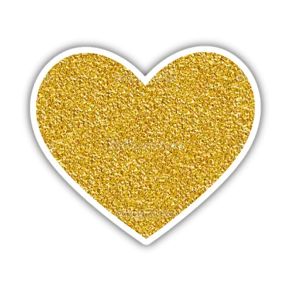 Gold Glitter Heart