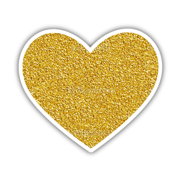 Gold Glitter Heart