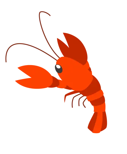 Red Cartoon Lobster Illustration