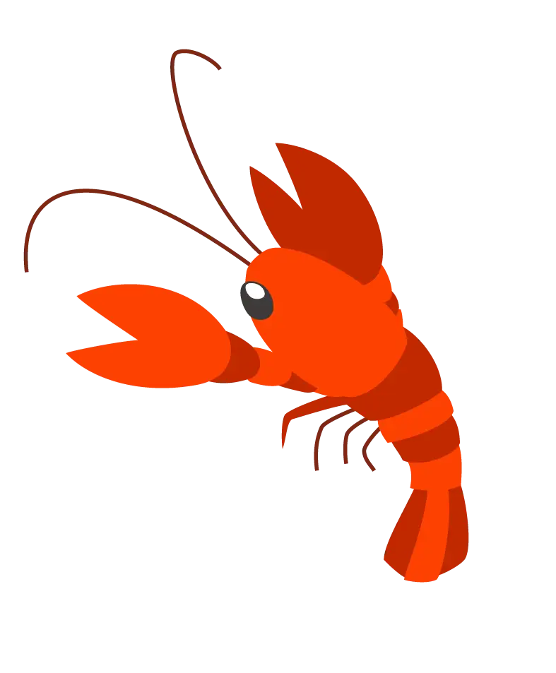 Red Cartoon Lobster Illustration