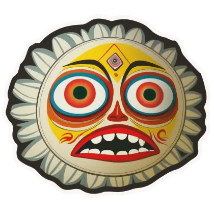Colorful Traditional Mask Illustration
