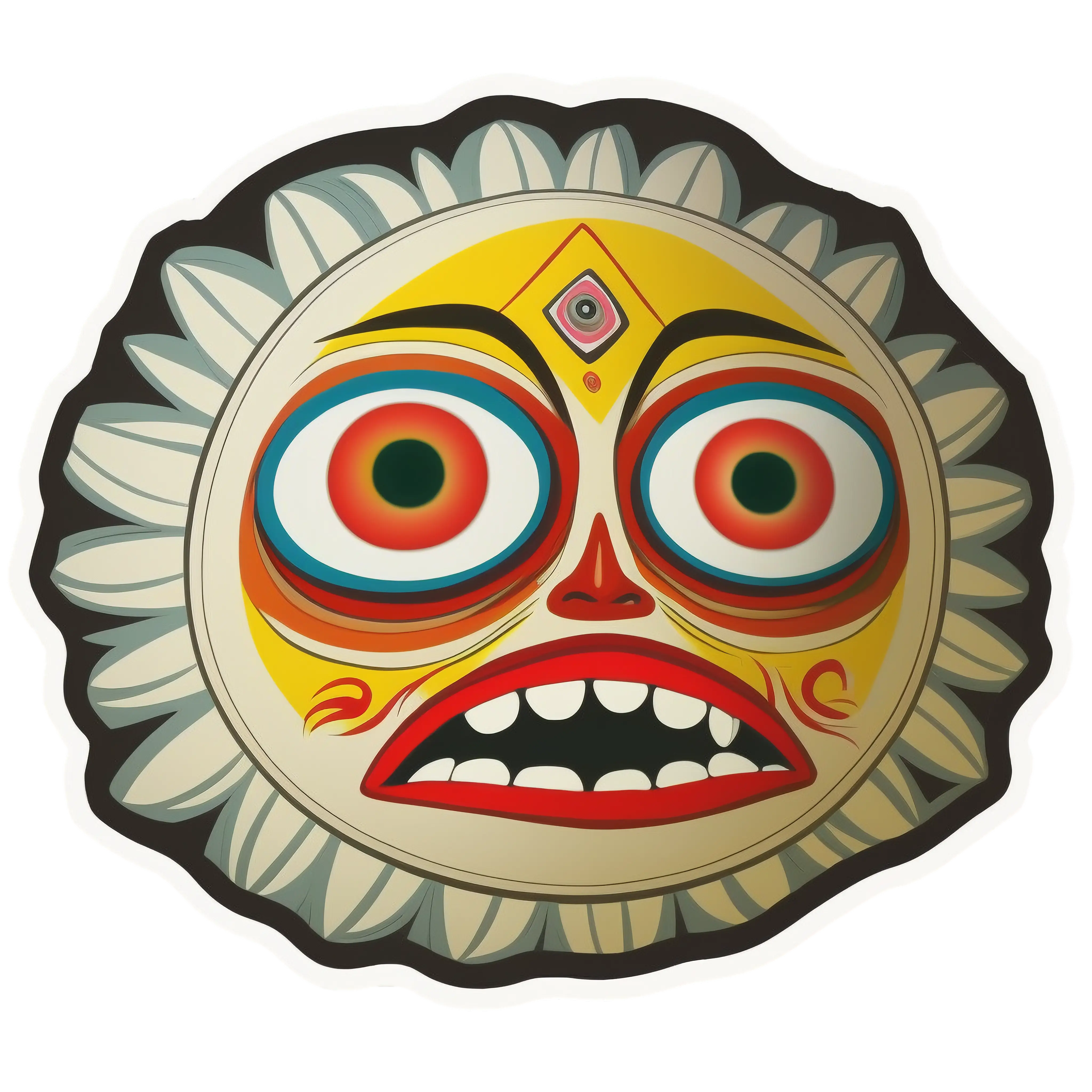 Colorful Traditional Mask Illustration