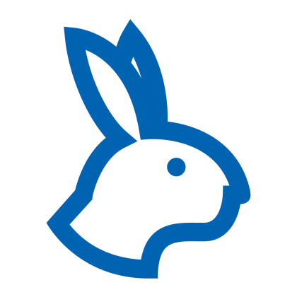 Blue Rabbit Logo Icon Design