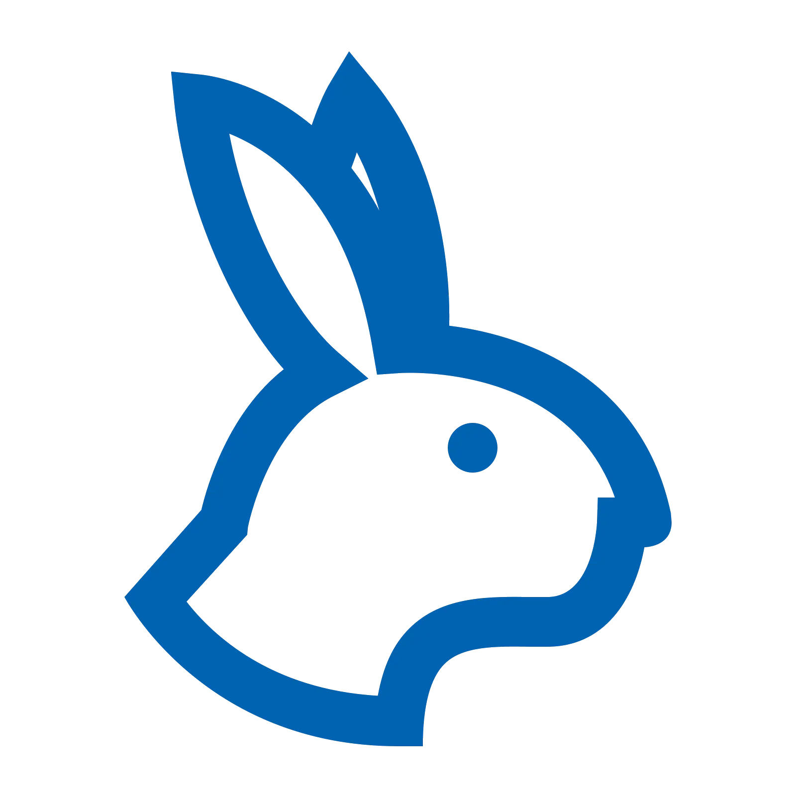 Blue Rabbit Logo Icon Design