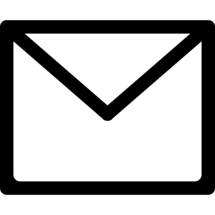 Black Envelope Email Icon for Communication