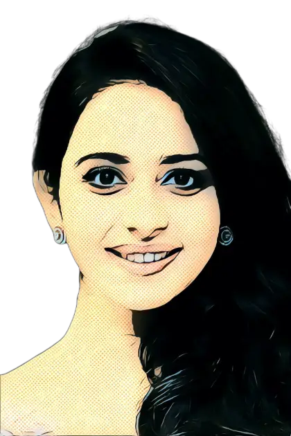 Smiling Woman Pop Art Style Illustration
