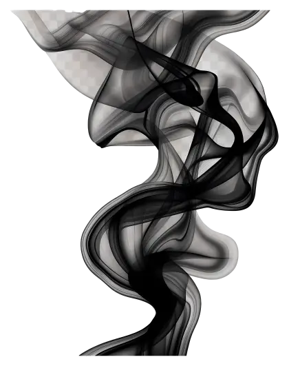 Abstract Black Smoke Illustration on White