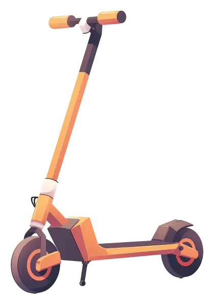 Modern Orange Electric Scooter for Personal Transportation