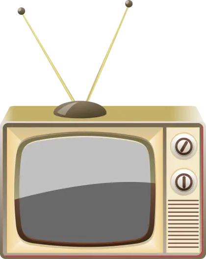 Vintage Television with Antenna