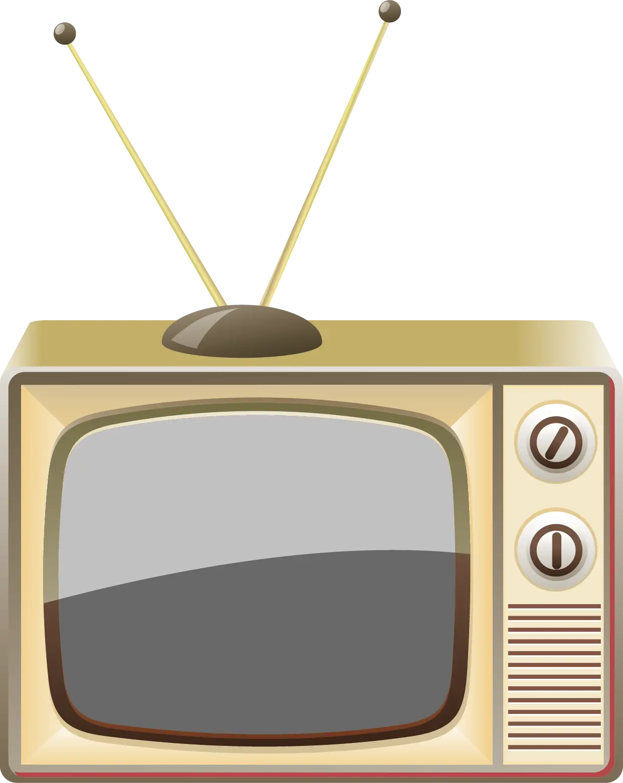 Vintage Television with Antenna