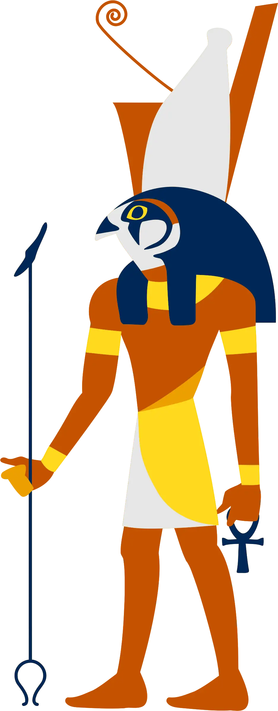 Ancient Egyptian Deity Cartoon Illustration