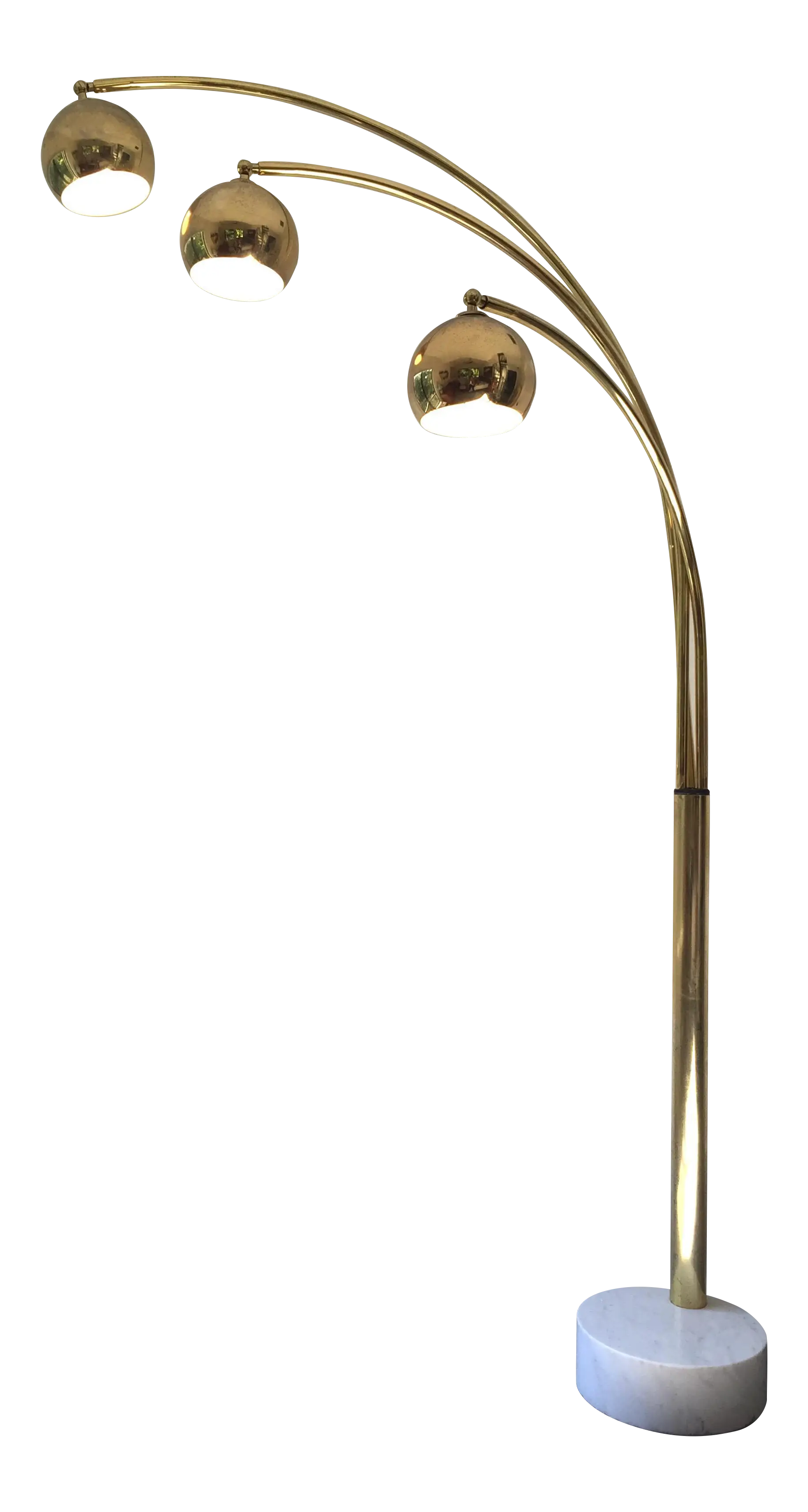 Arch Floor Lamp with Golden Shades