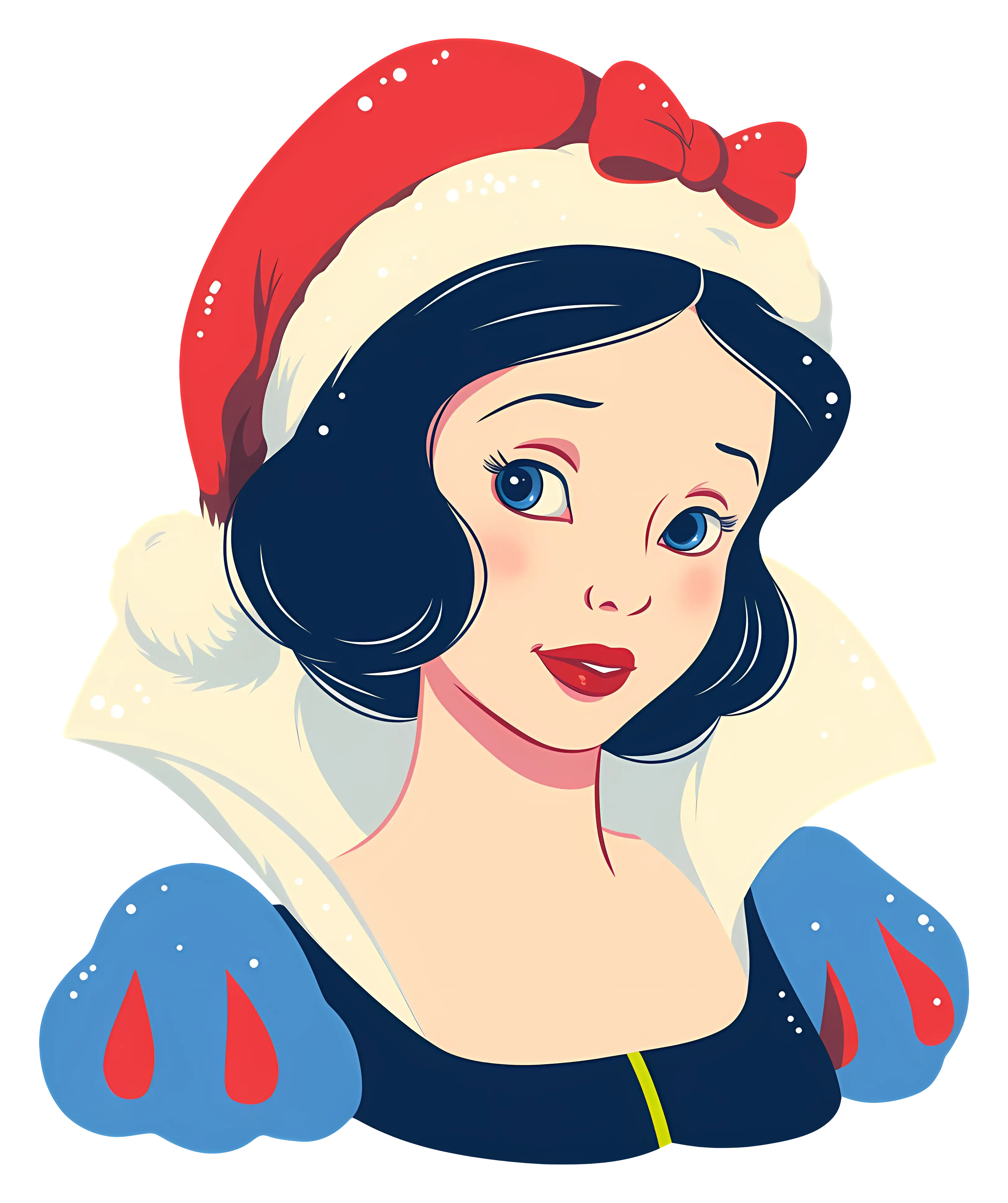 Snow White's Santa Hat Look for Christmas