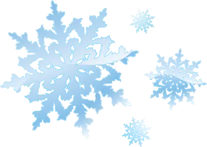 Blue Snowflakes for Winter Theme