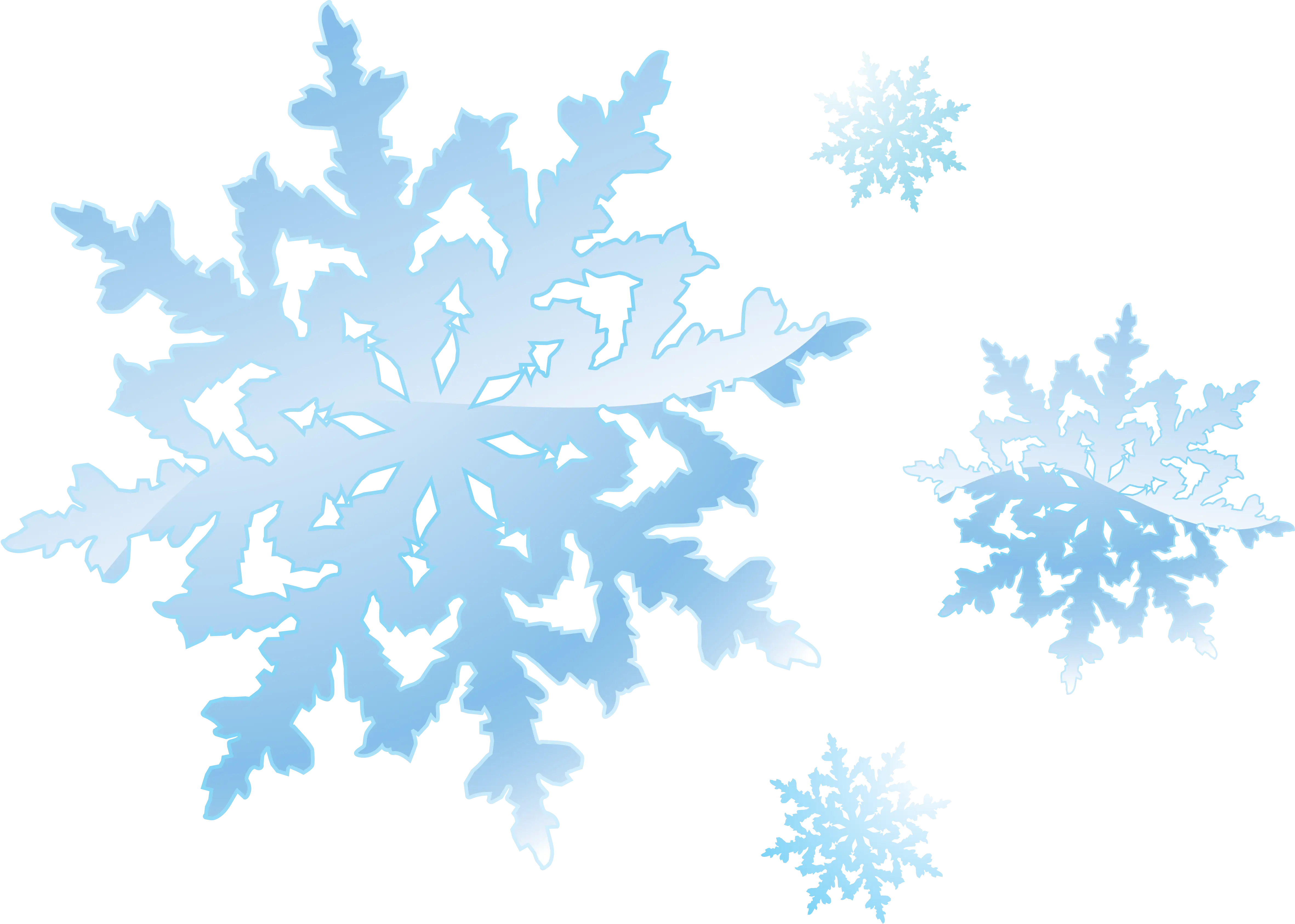 Blue Snowflakes for Winter Theme