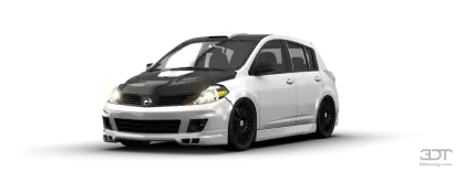 Sleek White Hatchback Car