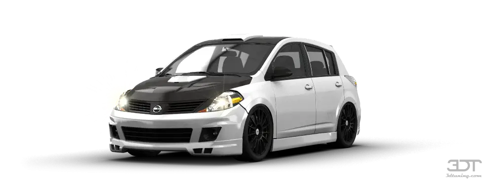 Sleek White Hatchback Car