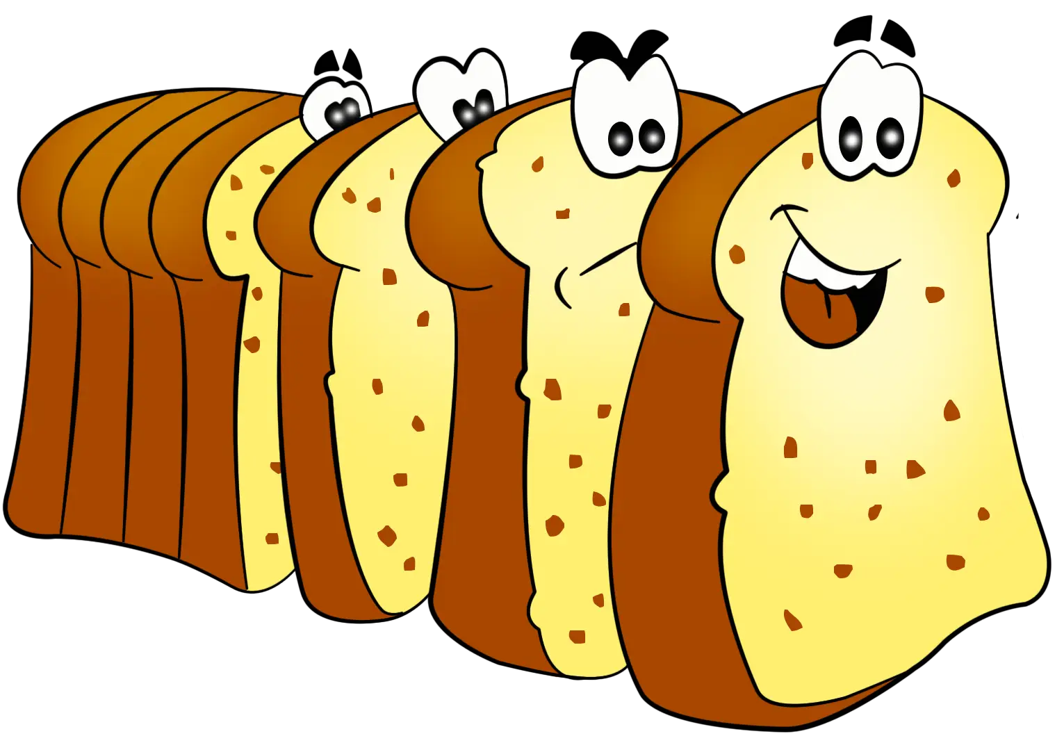 Cartoon Bread Slices