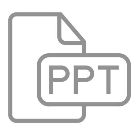 Gray PPT File Icon for Presentations