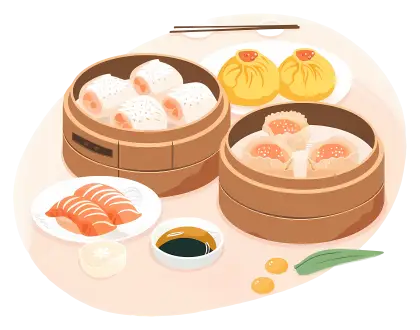 Delicious Dim Sum Platter