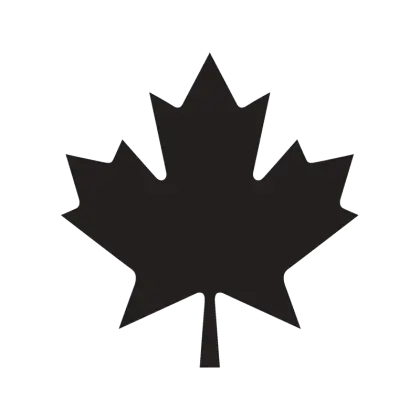Black Maple Leaf Icon Symbol