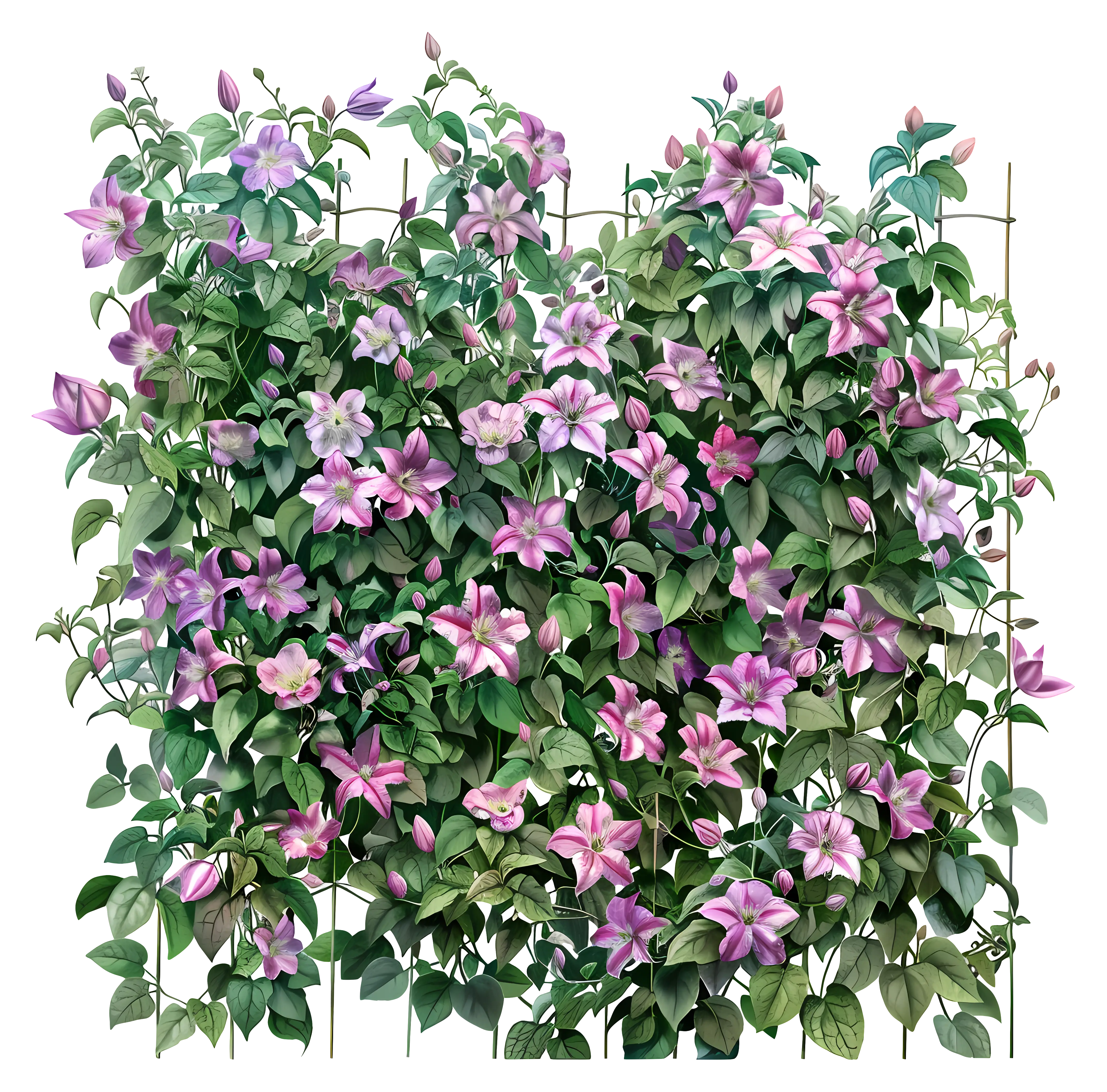 Beautiful Flowering Vines with Purple Blossoms