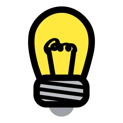 Cartoon Yellow Light Bulb Illustration