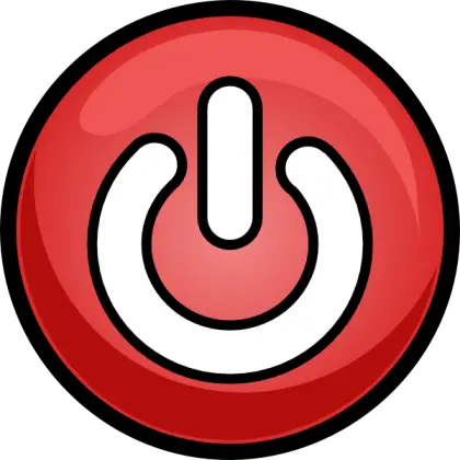 Red Power Button Icon Design