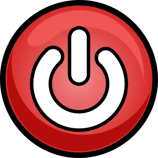 Red Power Button Icon Design