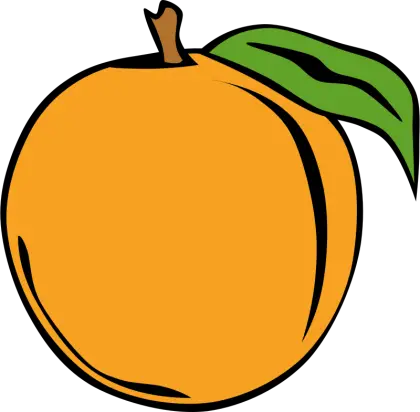 Cartoon Style Peach Illustration