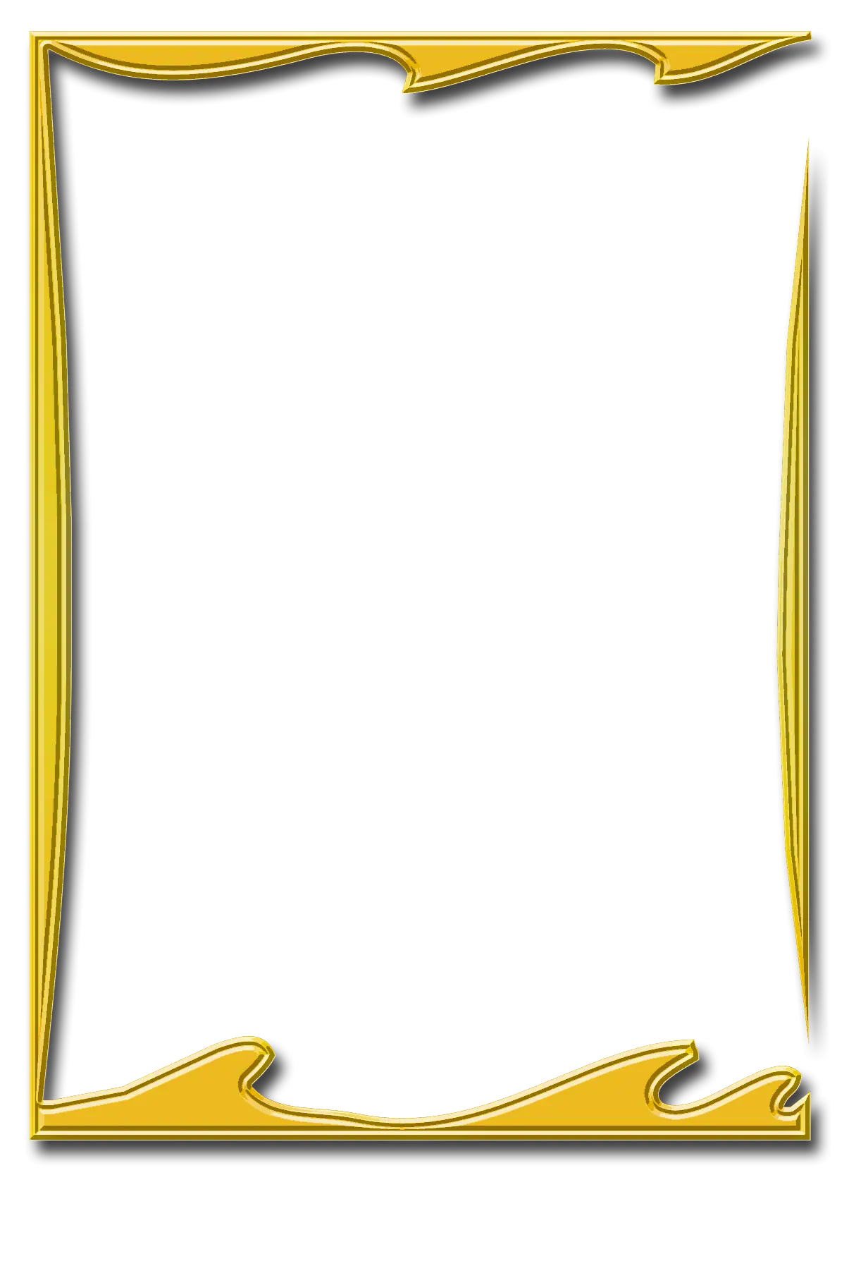 Elegant Gold Decorative Frame with Ornamental Design
