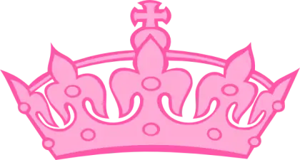 Pink Crown Icon Representing Royalty