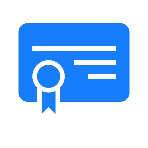 Blue Certificate Design Illustration