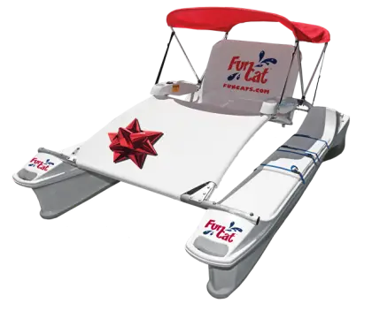 Fun Catamaran with Red Bow