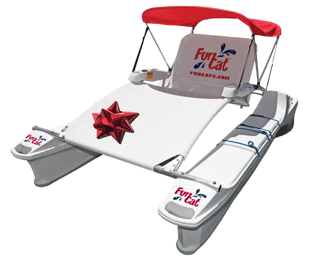 Fun Catamaran with Red Bow
