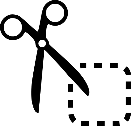 Scissors and Cut Line Icon
