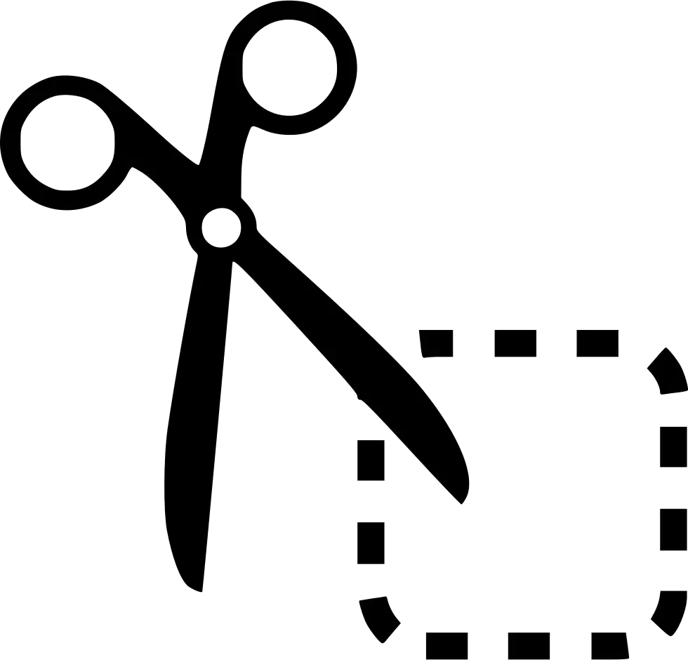 Scissors and Cut Line Icon