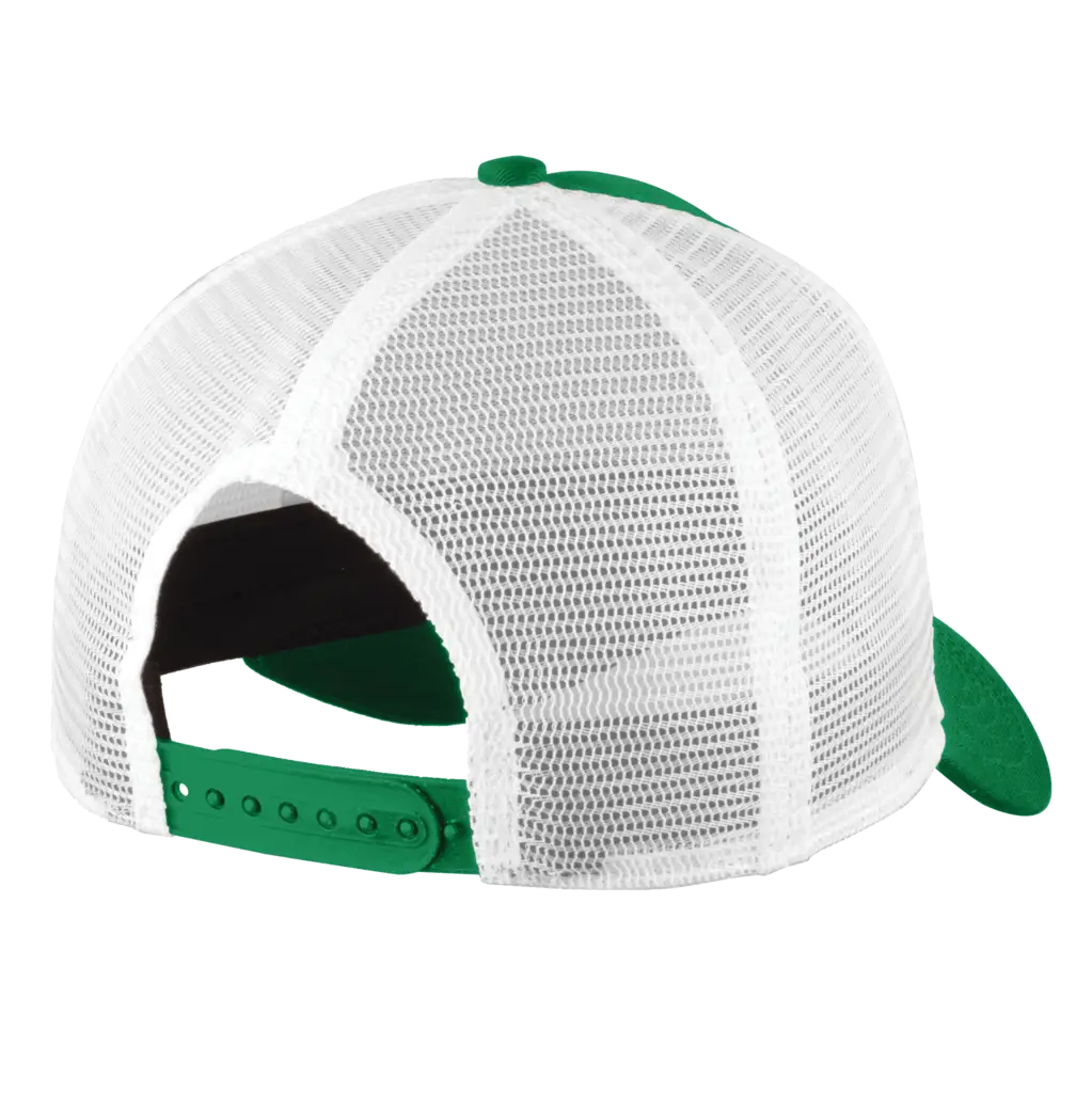 Green and White Mesh Cap