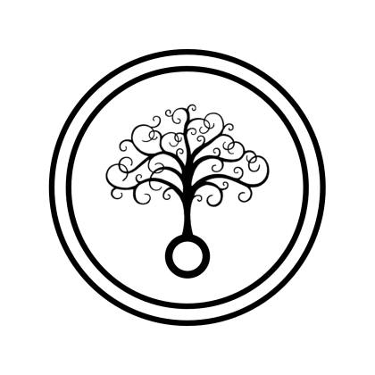 Tree Symbol in Circle Illustration