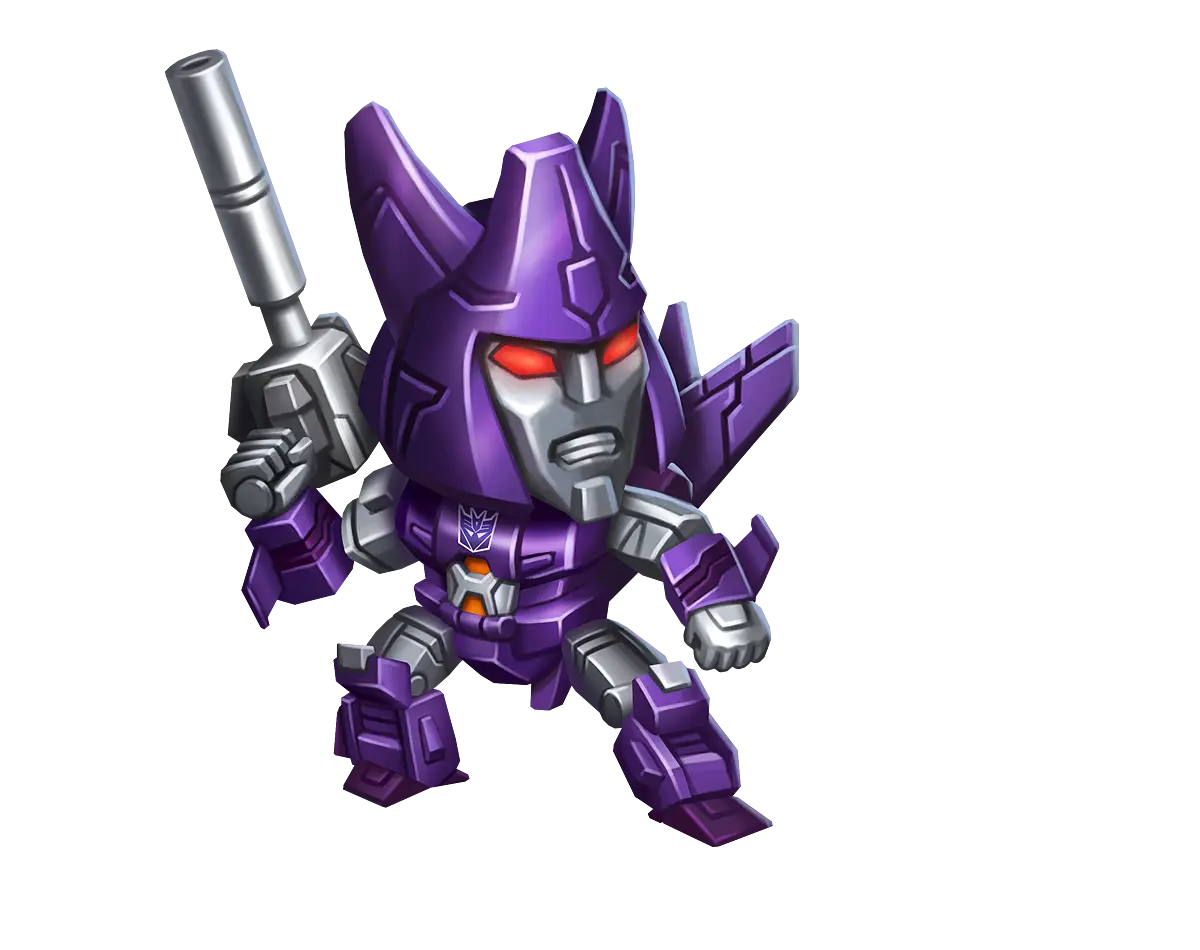 Purple Cartoon Robot Character