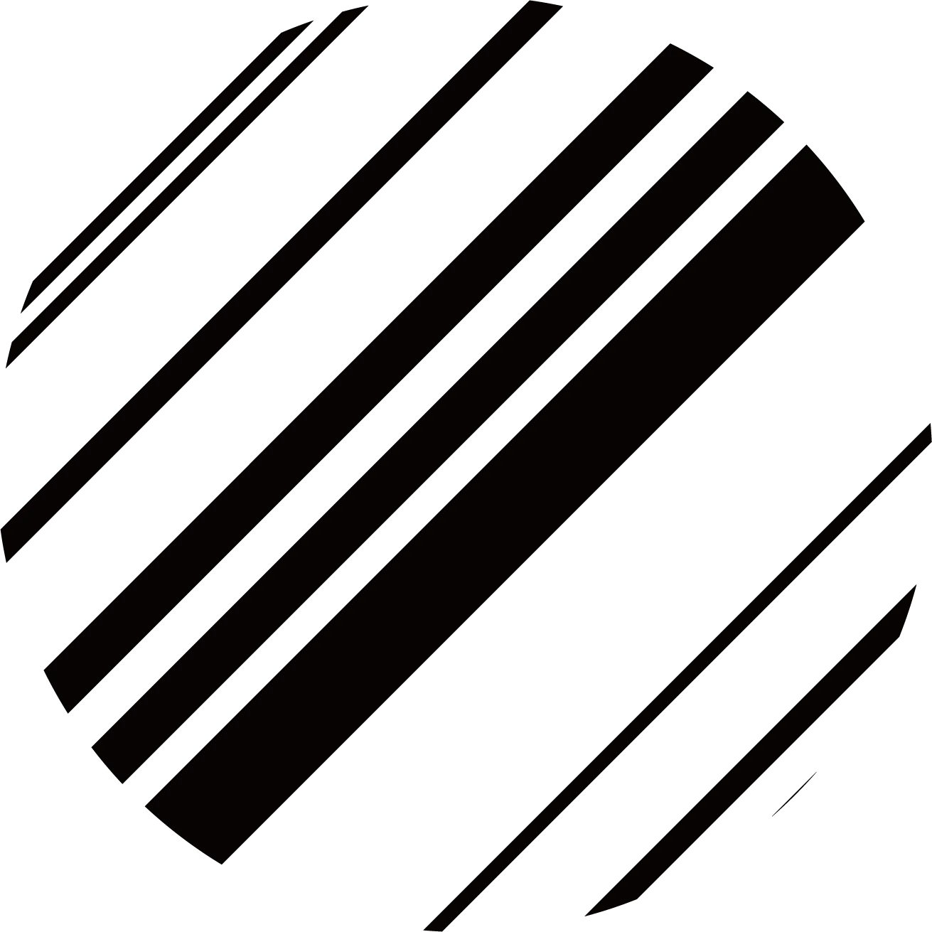 Black and White Striped Circular Design