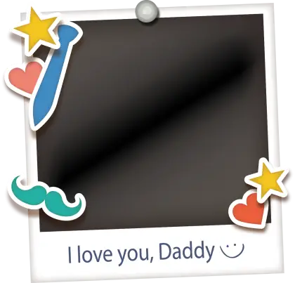 Photo Frame with &#039;I Love You, Daddy&#039; Message