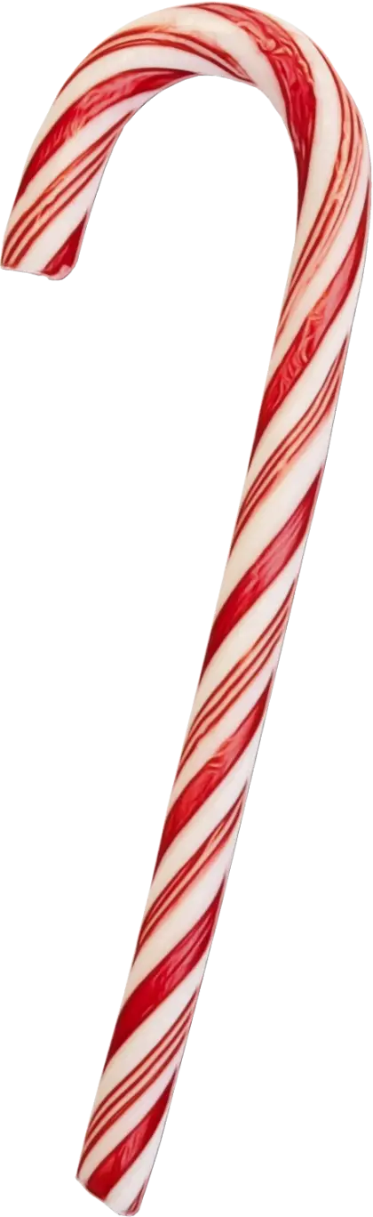 Christmas Candy Cane with Red and White Stripes